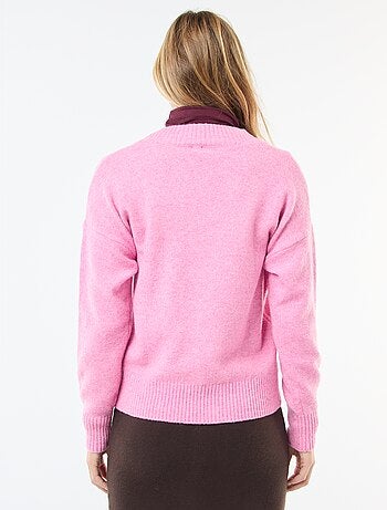 Pullover a V tinta unita