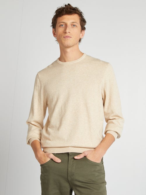 Maglione tinta unita con scollo rotondo - Kiabi Maglione tinta unita con scollo rotondo - Kiabi