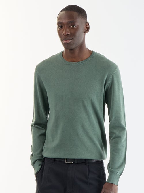 Maglione tinta unita con scollo rotondo - Kiabi Maglione tinta unita con scollo rotondo - Kiabi