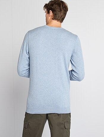 Maglione tinta unita scollo tondo +1m90