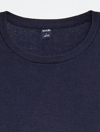 Maglione tinta unita scollo tondo +1m90