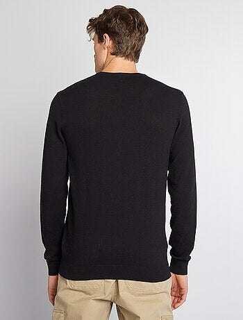 Maglione tinta unita scollo tondo +1m90
