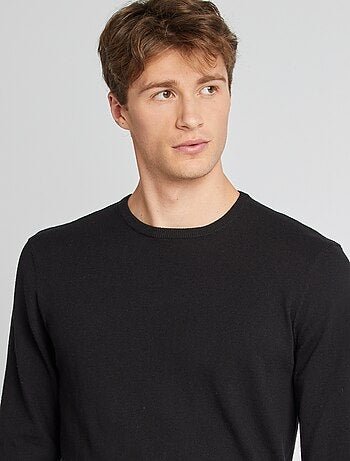 Maglione tinta unita scollo tondo +1m90