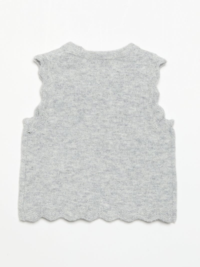 Maglione tinta unita senza maniche Grigio - Kiabi