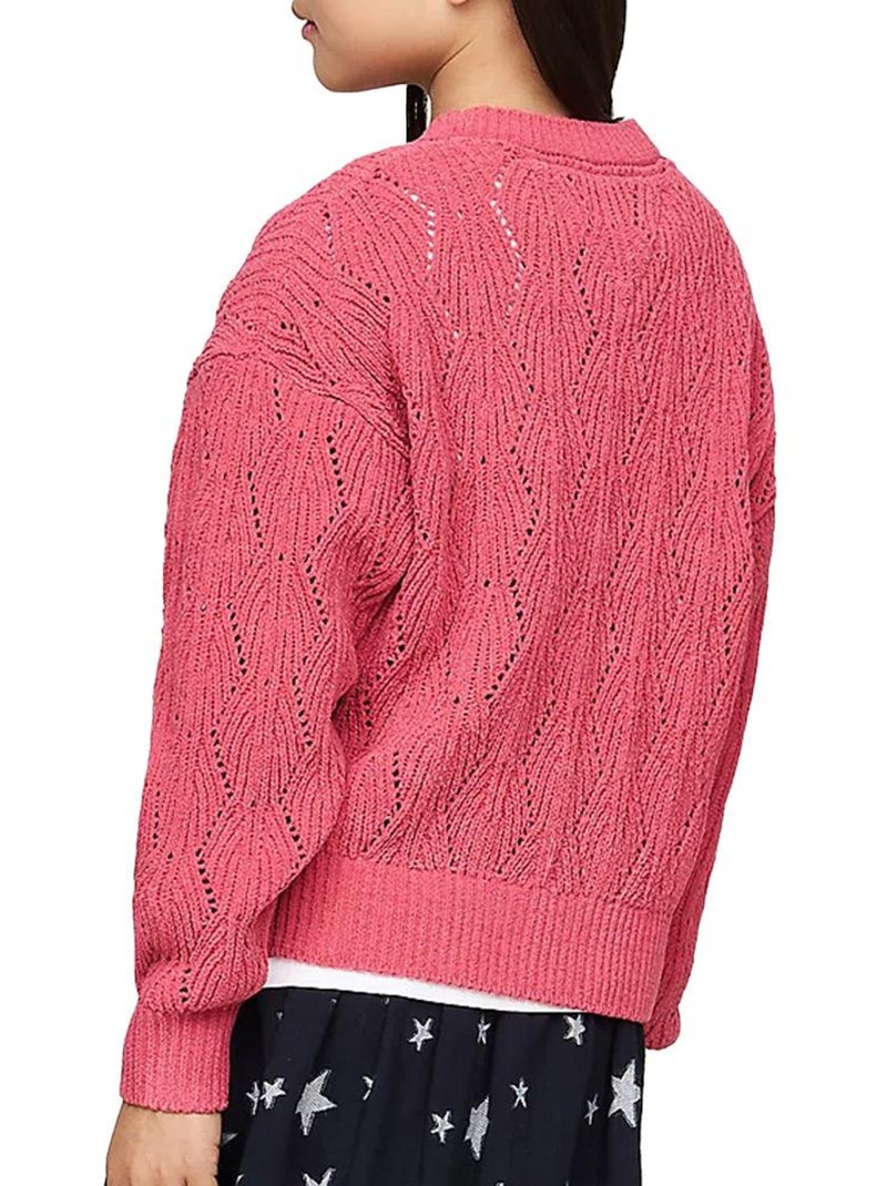 Maglione Tommy Hilfiger per Bambina in Ciniglia Rosa - Kiabi