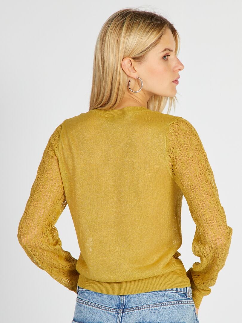 Maglia Donna traforato con scollo sul retro