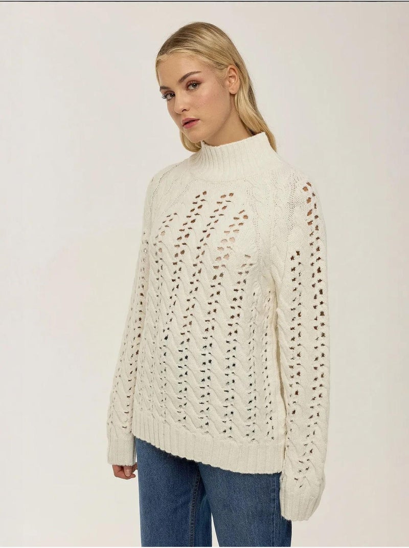 Maglione traforato vestibilità regolare Bianco - Kiabi