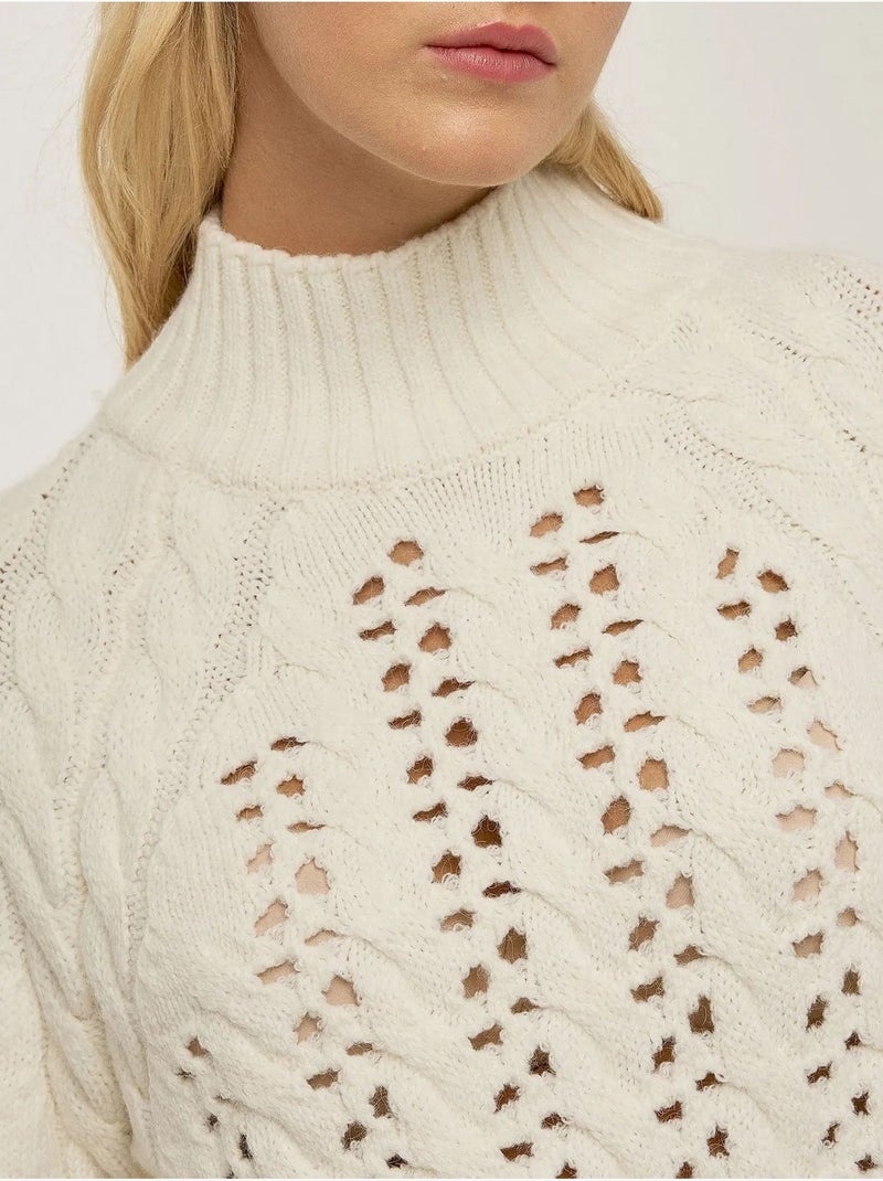 Maglione traforato vestibilità regolare hiccup Bianco - Kiabi