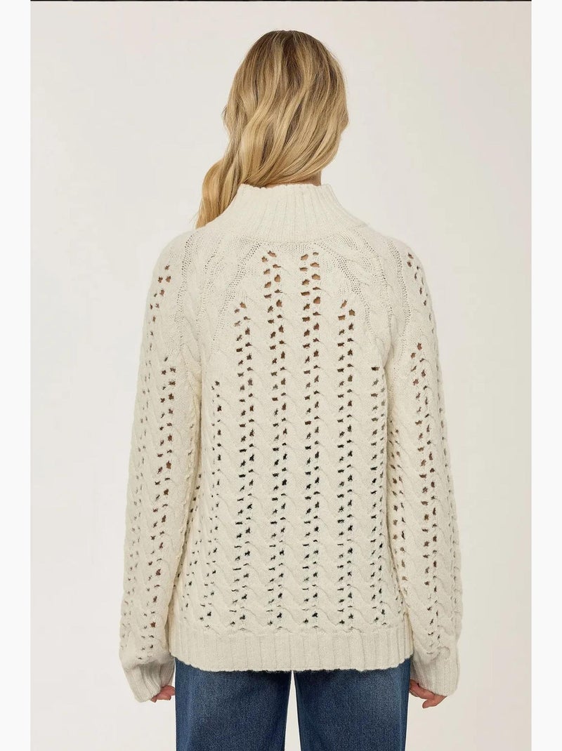 Maglione traforato vestibilità regolare hiccup Bianco - Kiabi