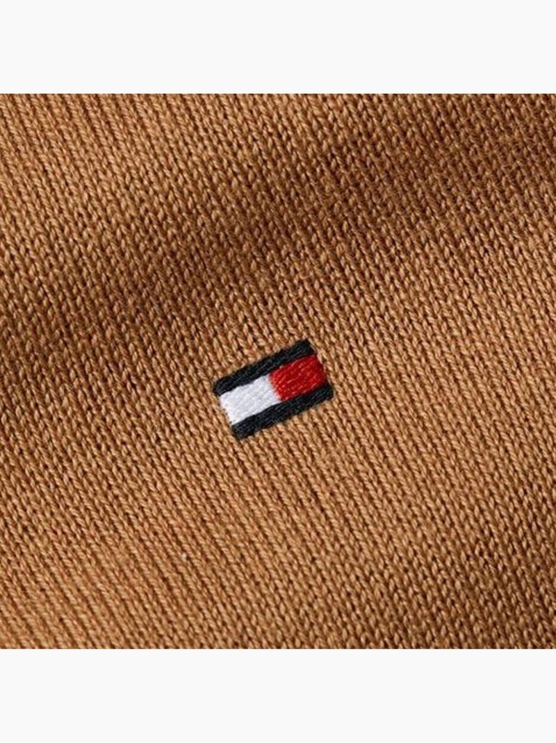 Maglione Uomo Tommy Hilfiger Pima Cotone Marrone cappuccino - Kiabi