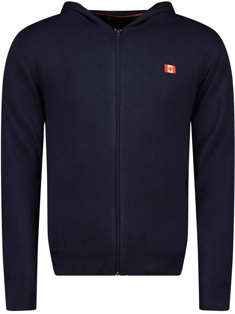 Maglione zippato con cappuccio felinoodeak – canadian peak Blu marino - Kiabi