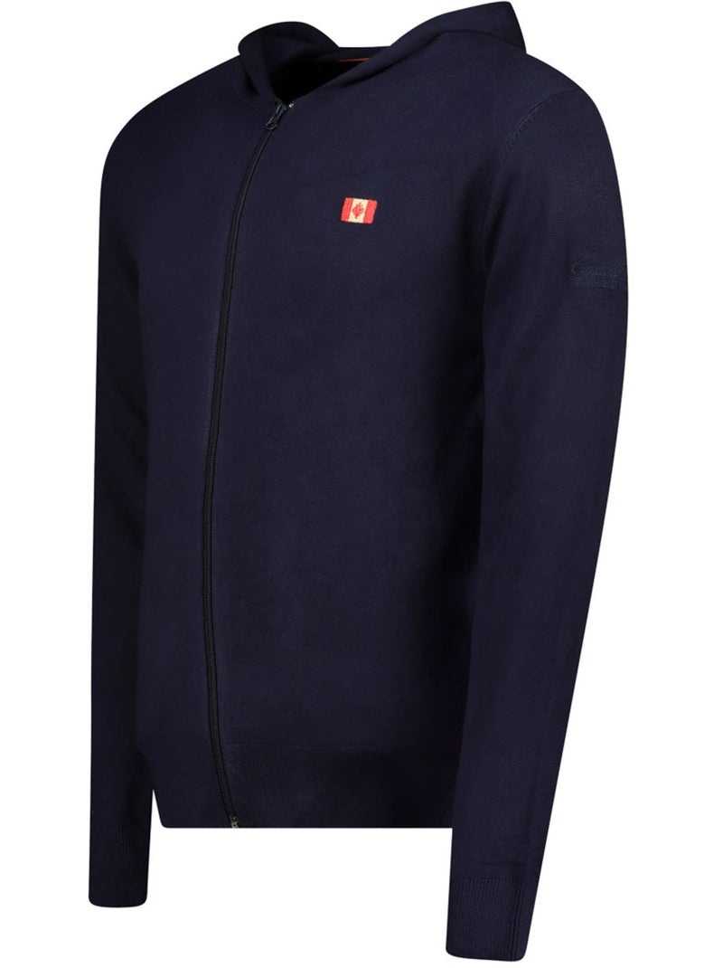 Maglione zippato con cappuccio felinoodeak – canadian peak Blu marino - Kiabi