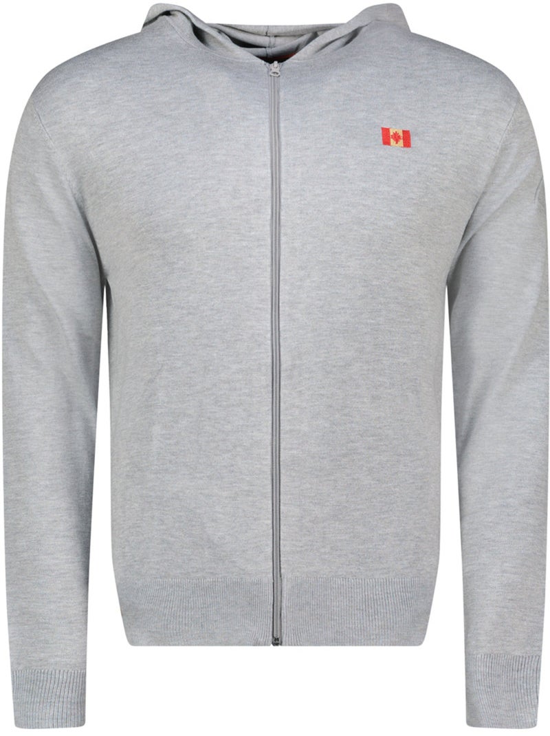 Maglione zippato con cappuccio felinoodeak – canadian peak Grigio chiaro - Kiabi