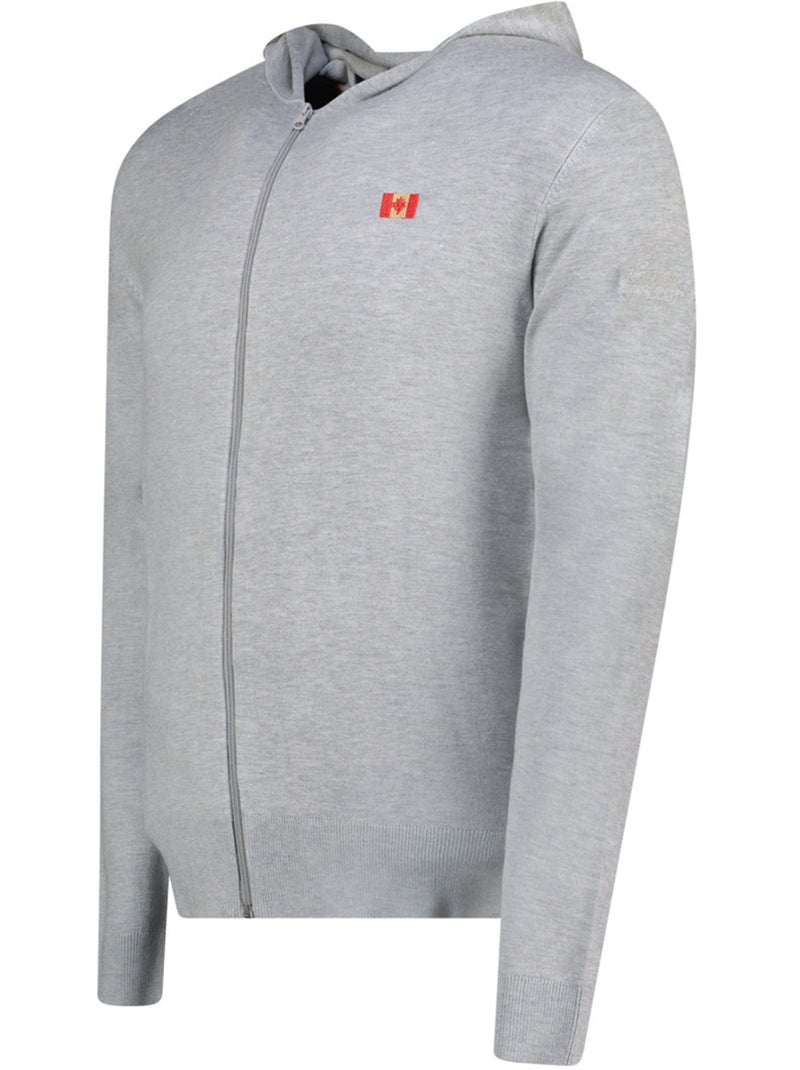 Maglione zippato con cappuccio felinoodeak – canadian peak Grigio chiaro - Kiabi