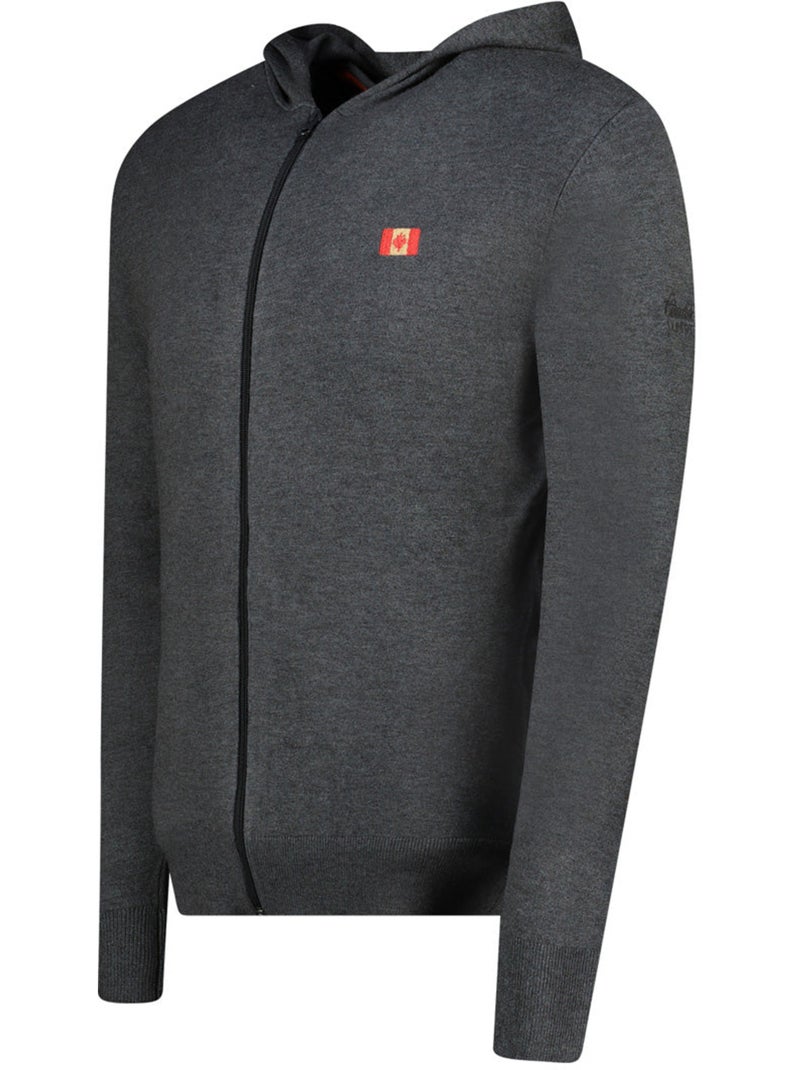 Maglione zippato con cappuccio felinoodeak – canadian peak Grigio scuro - Kiabi