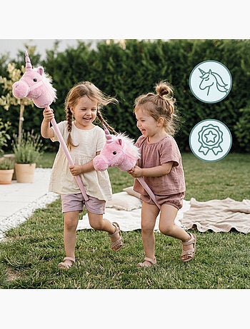Mamabrum hobby horse - magico cavallo a bastone a forma di unicorno da 18 mesi