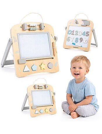 Mamabrum mini chevalet - lavagna educativa in legno 2 in 1 per bambini