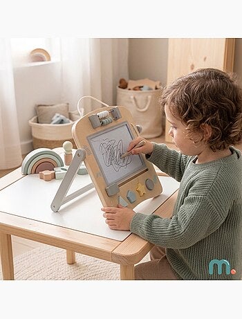 Mamabrum mini chevalet - lavagna educativa in legno 2 in 1 per bambini