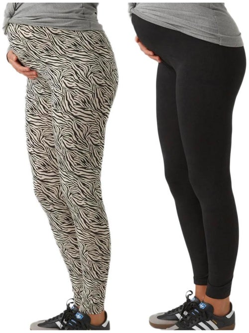 Mamalicious Leggings Premaman 2 Pack - Kiabi Mamalicious Leggings Premaman 2 Pack - Kiabi