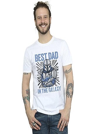 Mandalorian best dad galaxy maglietta galassia uomo - star wars