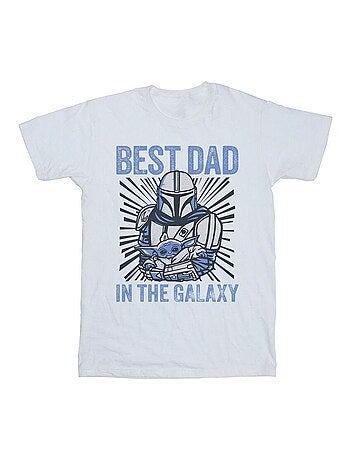 Mandalorian best dad galaxy maglietta galassia uomo - star wars