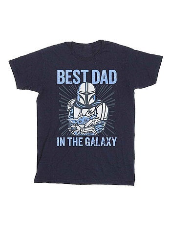 Mandalorian best dad galaxy maglietta galassia uomo - star wars