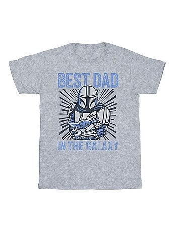 Mandalorian best dad galaxy maglietta galassia uomo - star wars