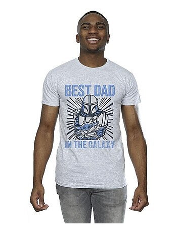 Mandalorian best dad galaxy maglietta galassia uomo - star wars