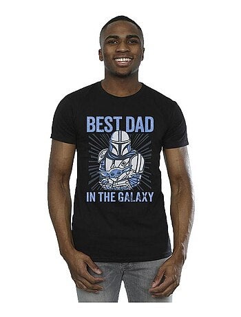 Mandalorian best dad galaxy maglietta galassia uomo - star wars