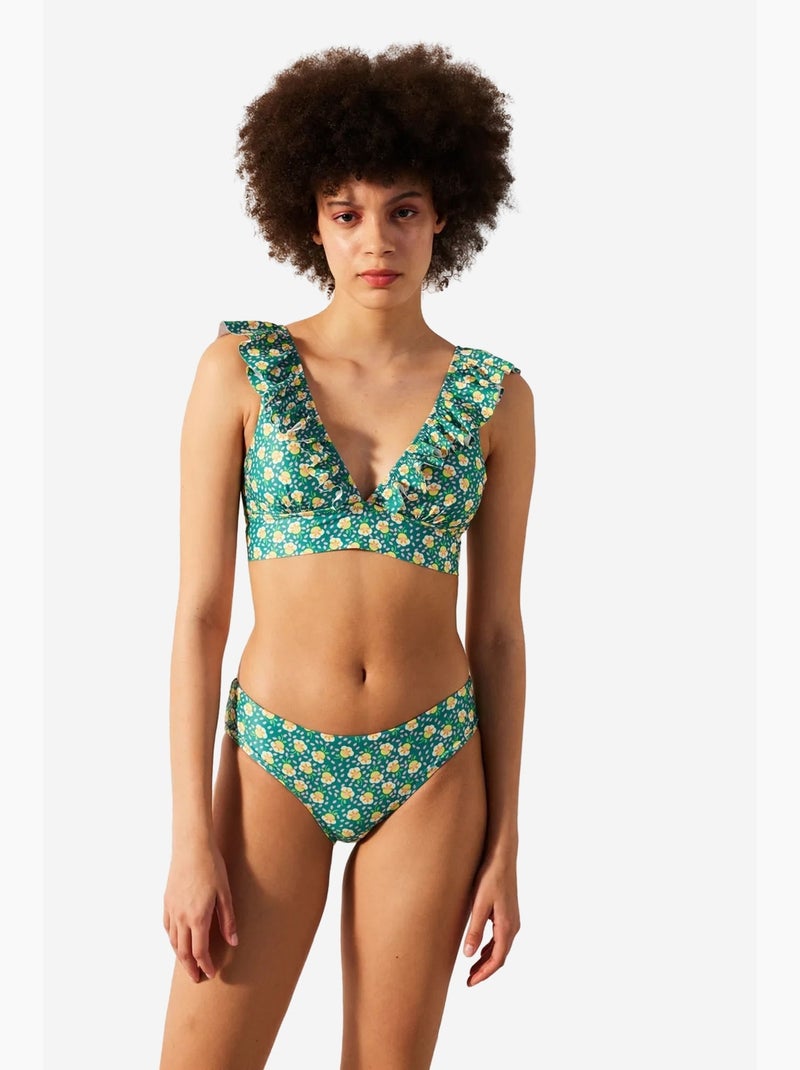 Mandy top bikini con volant penti Verde smeraldo - Kiabi