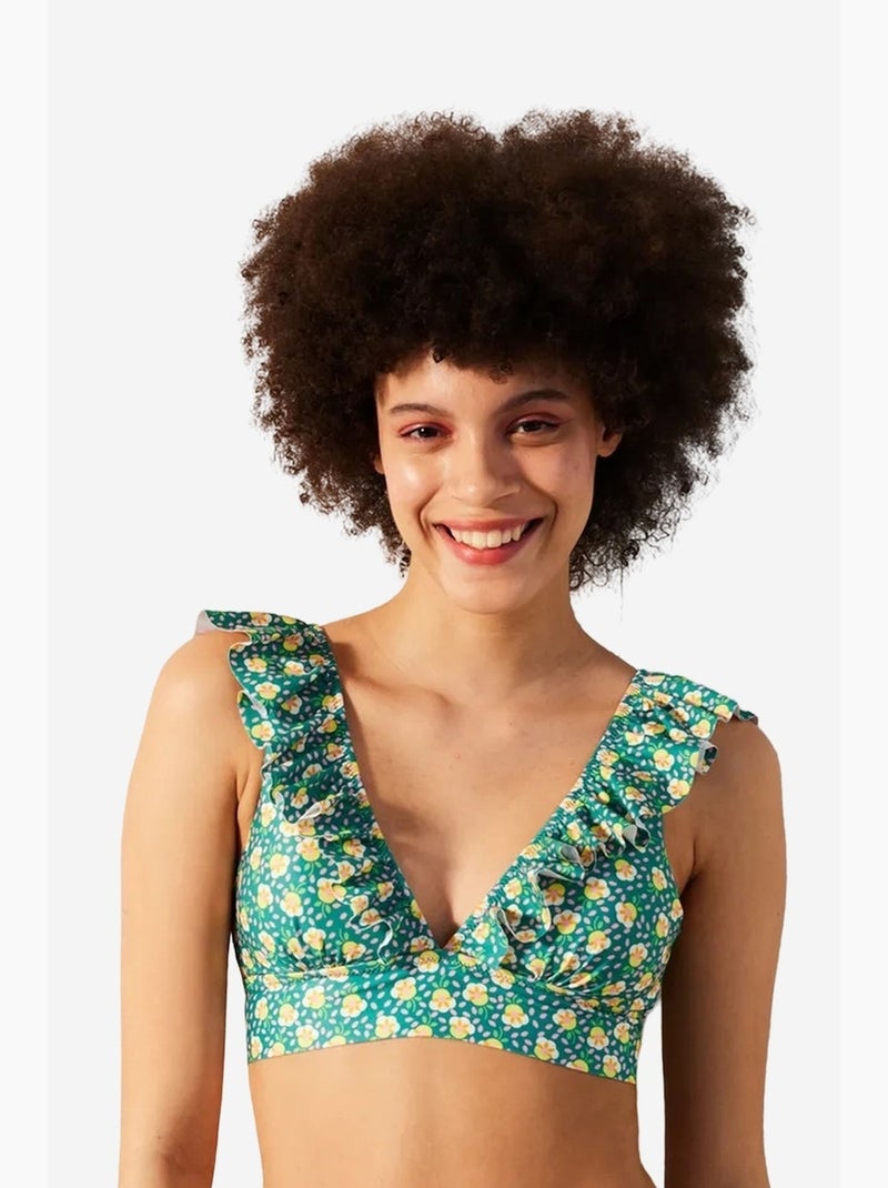Mandy top bikini con volant penti Verde smeraldo - Kiabi