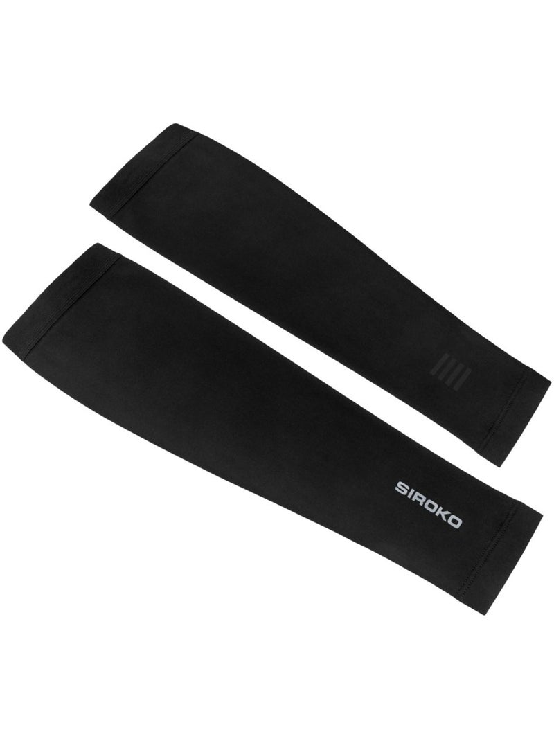 Manicotti da ciclismo ciclismo uomo e donna manicotti termici coldblock Nero - Kiabi
