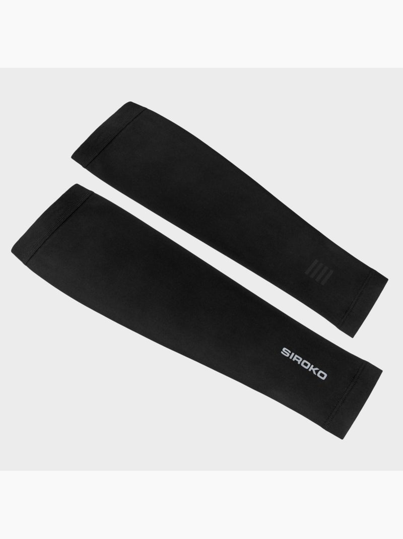 Manicotti da ciclismo ciclismo uomo e donna manicotti termici coldblock Nero - Kiabi