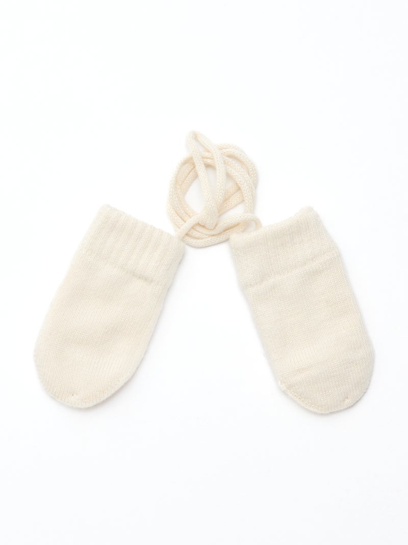 Manopole in pile a maglia Beige - Kiabi
