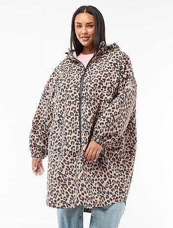 Mantella antipioggia idrorepellente con cappuccio