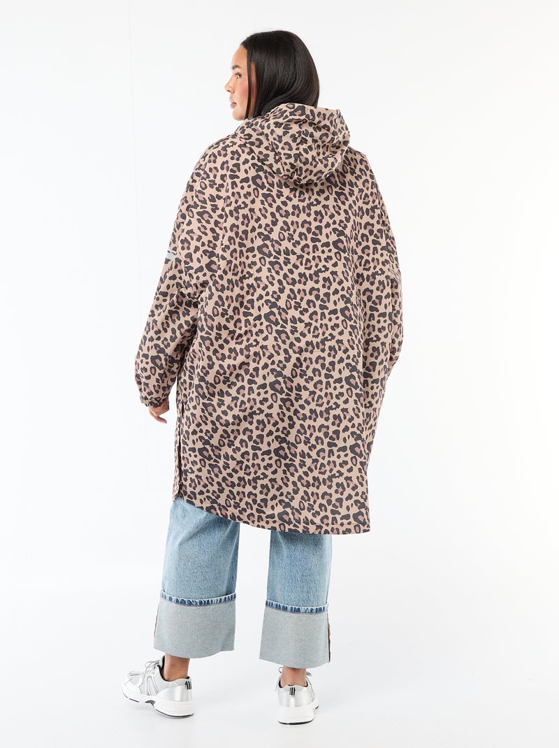 Mantella antipioggia idrorepellente con cappuccio Beige - Kiabi
