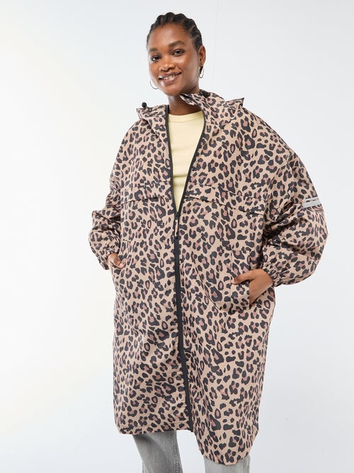 Mantella antipioggia idrorepellente con cappuccio e sistema di ripiegamento su sé stessa - Kiabi