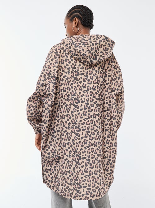 Mantella antipioggia idrorepellente con cappuccio e sistema di ripiegamento su sé stessa - Kiabi