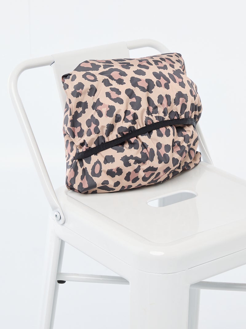 Mantella antipioggia idrorepellente con cappuccio e sistema di ripiegamento su sé stessa Beige - Kiabi