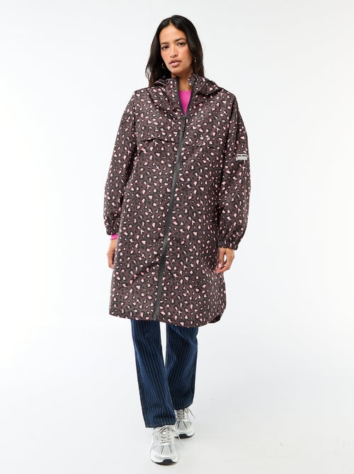 Mantella antipioggia idrorepellente con cappuccio e sistema di ripiegamento su sé stessa - Kiabi