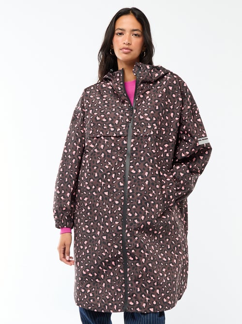 Mantella antipioggia idrorepellente con cappuccio e sistema di ripiegamento su sé stessa - Kiabi