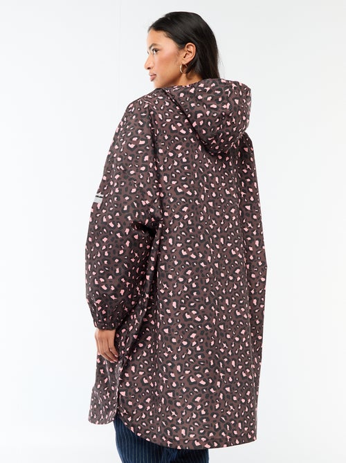 Mantella antipioggia idrorepellente con cappuccio e sistema di ripiegamento su sé stessa - Kiabi