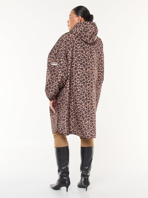 Mantella antipioggia idrorepellente con motivo leopardato - Kiabi