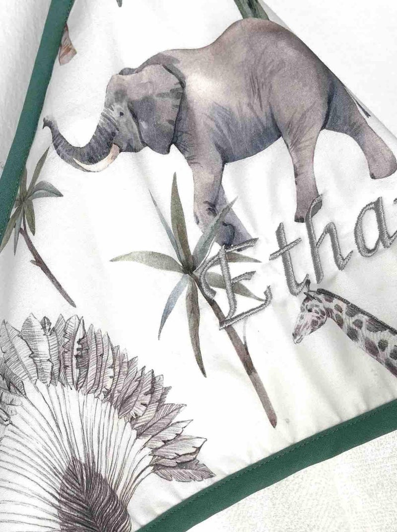 Mantella da bagno in cotone e bambù - safari | sevira kids | sevira kids Bianco - Kiabi