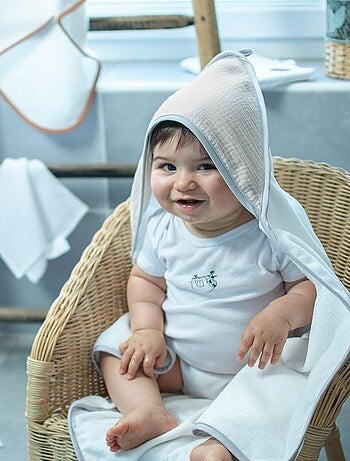 Mantella da bagno in garza di cotone, jeanne | sevira kids | sevira kids