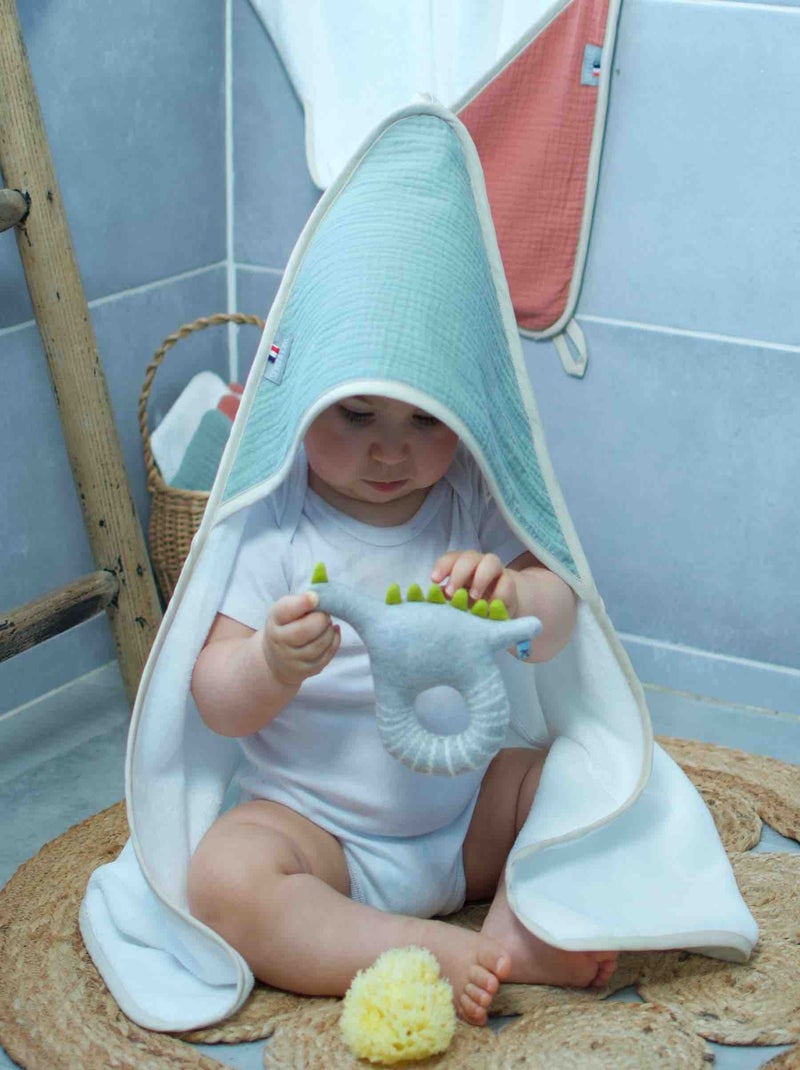 Mantella da bagno in garza di cotone, jeanne | sevira kids | sevira kids Verde acqua - Kiabi