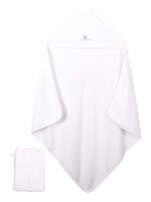 Mantella e guanto da bagno in cotone biologico - Kiabi