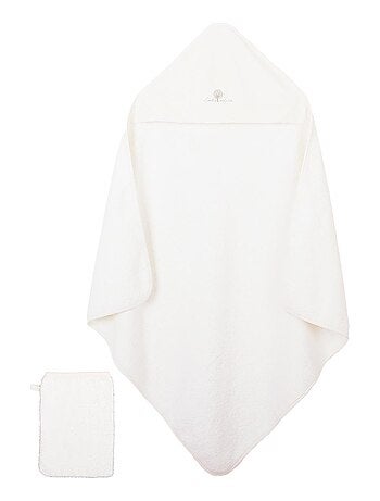 Mantella e guanto da bagno in cotone biologico
