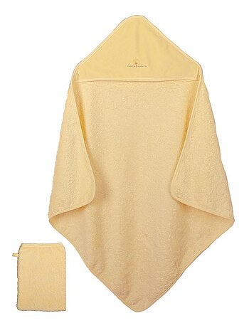 Mantella e guanto da bagno in cotone biologico