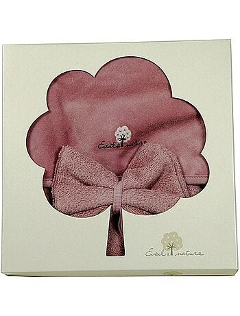 Mantella e guanto da bagno in cotone biologico